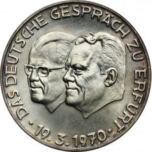 Germany, FRG, Medal Meeting of Willy Brandt and Willie Stoph 1970