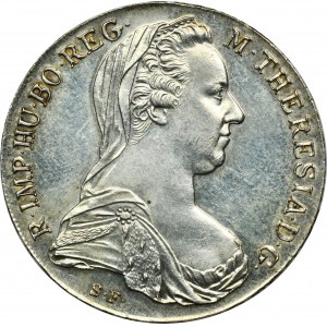 Rakúsko, Mária Terézia, Thaler Viedeň 1780 SF - NEW BIT