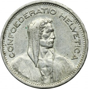 Švajčiarsko, 5 frankov Bern 1953 B