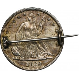 USA, 1/2 dolára Philadelphia 1869