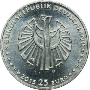 Germany, 25 Euro Karlsruhe 2015 G - 25 Years of German Reunification