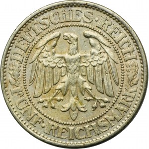 Nemecko, Weimarská republika, 5 Mark Muldenhütten 1931 E - Dub