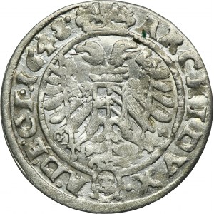 Sliezsko, vláda Habsburgovcov, Ferdinand III, 3 Krajcars Wroclaw 1648 GH - ROTH