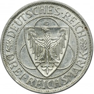 Germany, Weimar Republic, 3 Mark Karlsruhe 1930 G