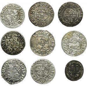 Set, Poland, Elbing under Sweden and Silesia, Sigismund III Vasa and Chrystian Ulrich, 3 Polker and Gröschel (9 pcs.)