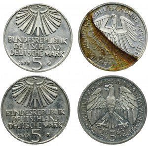 Set, Germany, FRG, 5 Mark (4 pcs.)