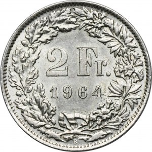 Švajčiarsko, 2 franky Bern 1964 B