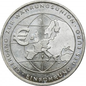 Germany, 10 Euro Stuttgart 2002 F - Introduction of the Euro Currency