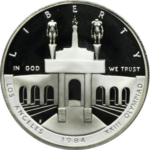 USA, 1 San Francisco dolar 1984 S - XXIII. letní olympijské hry