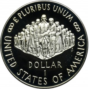 USA, 1 sanfranciský dolár 1987 S - 200. výročie prijatia ústavy