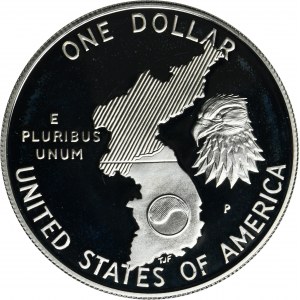 USA, 1 Dollar Philadelphia 1991 P - 38th Anniversary of the Korean War