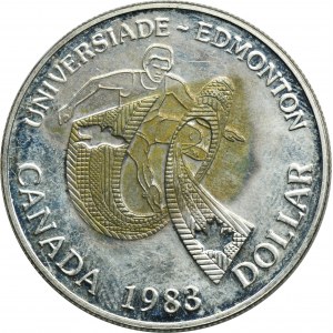 Kanada, Elizabeth II, 1 dolar Ottawa 1983 - Světové univerzitní hry, Edmonton