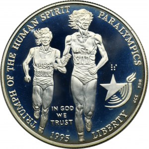USA, 1 Dollar Philadelphia 1995 P - Centenary of the Olympic and Paralympic Games