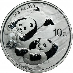 China, 10 Yuan 2022 - 40th Anniversary of the Panda Coin Series