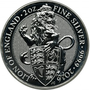 Spojené království, Elizabeth II, £5 Llantrisant 2016 - Beasts of the Queen, Lion of England