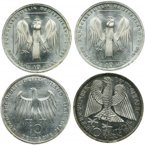 Set, Germany, FRG, 10 Mark (4 pcs.)