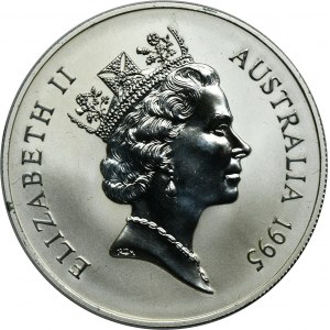 Austrálie, Alžběta II, 1 dolar Canberra 1995 - Stříbrný klokan