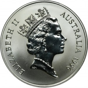 Austrálie, Alžběta II, 1 dolar Canberra 1996 - Stříbrný klokan