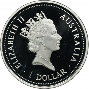 Austrálie, Elizabeth II, 1 dolar Perth 1996 - Kukabura