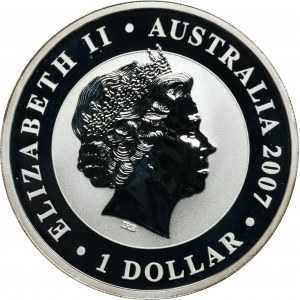 Austrália, Elizabeth II, 1 dolár Perth 2007 - austrálsky koala