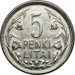 Lithuania, 5 Litai Kaunas 1925