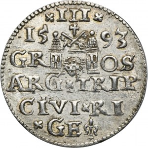 Zygmunt III Waza, Trojak Ryga 1593 - LIV