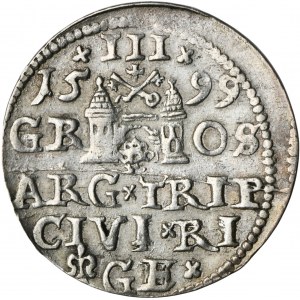 Sigismund III Vasa, 3 Groschen Riga 1599 - LI