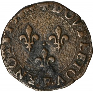 Henry III of France, Double Tournois Dijon 158? P