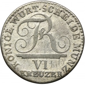 Germany, Kingdom of Württemberg, Friedrich I, 6 Kreuzer Stuttgart 1807