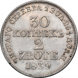 30 kopějek = 2 zloté Varšava 1839 MW