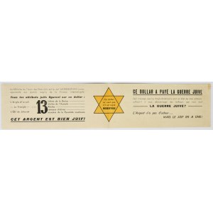Antisemitský leták - dotlač $1 1935
