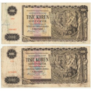 Slovakia, 1.000 Korun 1940 (2 pcs.)