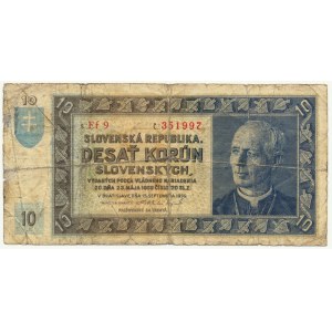 Slovensko, 10 korun 1939