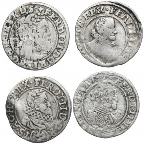 Súprava, Rakúsko, Ferdinand II, 3 krajcary (4 kusy).