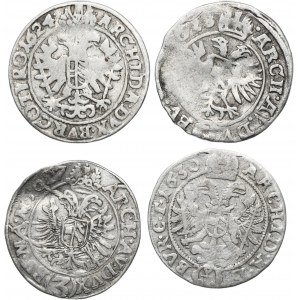 Sada, Rakousko, Ferdinand II, 3 krajcary (4 kusy).