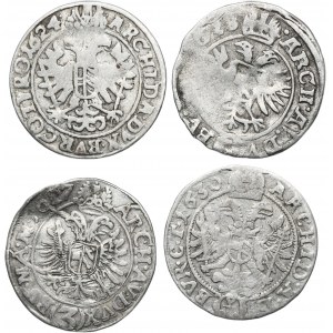 Set, Austria, Ferdinand II, 3 Kreuzer (4 pcs.)