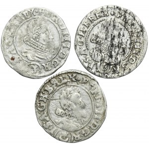 Súprava, Rakúsko, Ferdinand II a Ferdinand III, 3 krajcary (3 kusy).