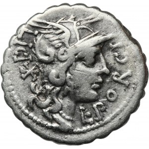 Roman Republic, Cn. Domitius Ahenobarbus, L. Licinius Crassus, L. Porcius Licinius, Denarius