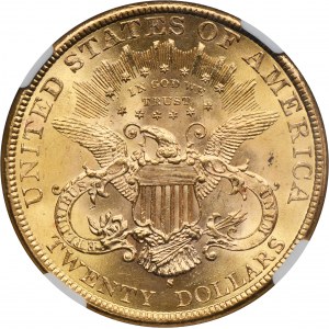 USA, 20 dolarů San Francisco 1898 S - Hlava svobody - NGC MS64