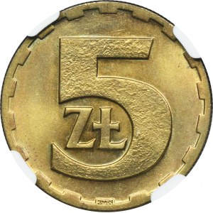 5 zlatých 1975 - NGC MS65