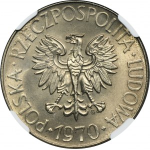 10 złotych 1970 Kościuszko - NGC MS66