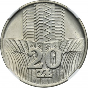 20 złotych 1973 Wieżowiec i kłosy - NGC MS66