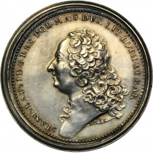 Stanislas Leszczynski, Nancy Medaile 1755 - Velmi vzácná, stříbrná