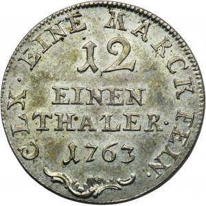 Germany, Duchy of Saxony-Gotha-Altenburg, Fredrich III, 1/12 Thaler Gotha 1763 LCK - ex. Dr. Max Blaschegg