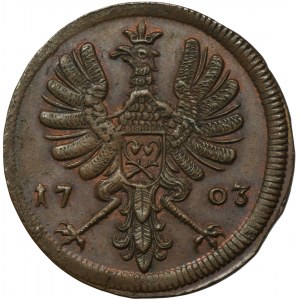 Germany, County of Rietberg, Maximilian Ulrich, 4 Pfennig Osnabrück 1703 - RARE, ex. Dr. Max Blaschegg