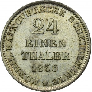 Nemecko, Hannoverské kráľovstvo, George V, 1/24 Thaler Hannover 1856 B - ex. Dr. Max Blaschegg