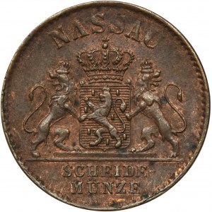 Germany, Duchy of Nassau, Adolph, 1 Kreuzer Wiesbaden 1860