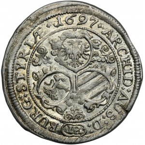 Rakúsko, Leopold I, 3 Krajcary Graz 1697 IA