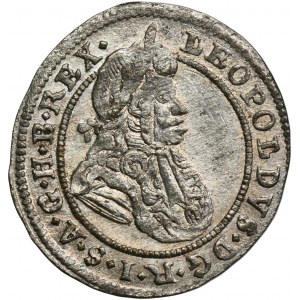 Sliezsko, habsburská vláda, Leopold I., 1 Krajcar Opole 1699 FN