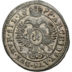 Silesia, Habsburg rule, Leopold I, 1 Kreuzer Oppeln 1699 FN